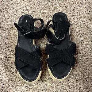 American Eagle Outfitters Black Espadrille Sandals
